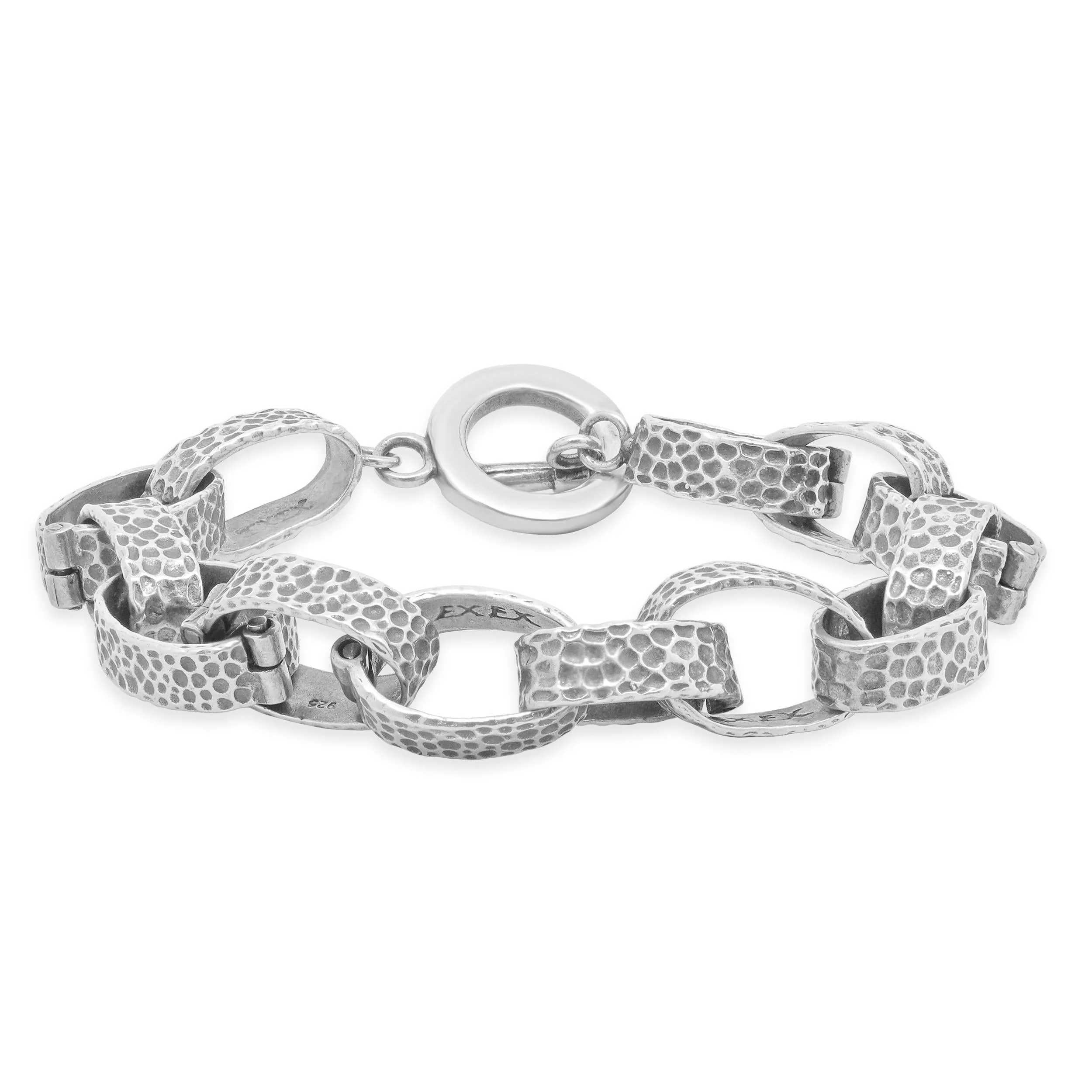 Claudio Agudato Sterling Silver Oval Link Bracelet