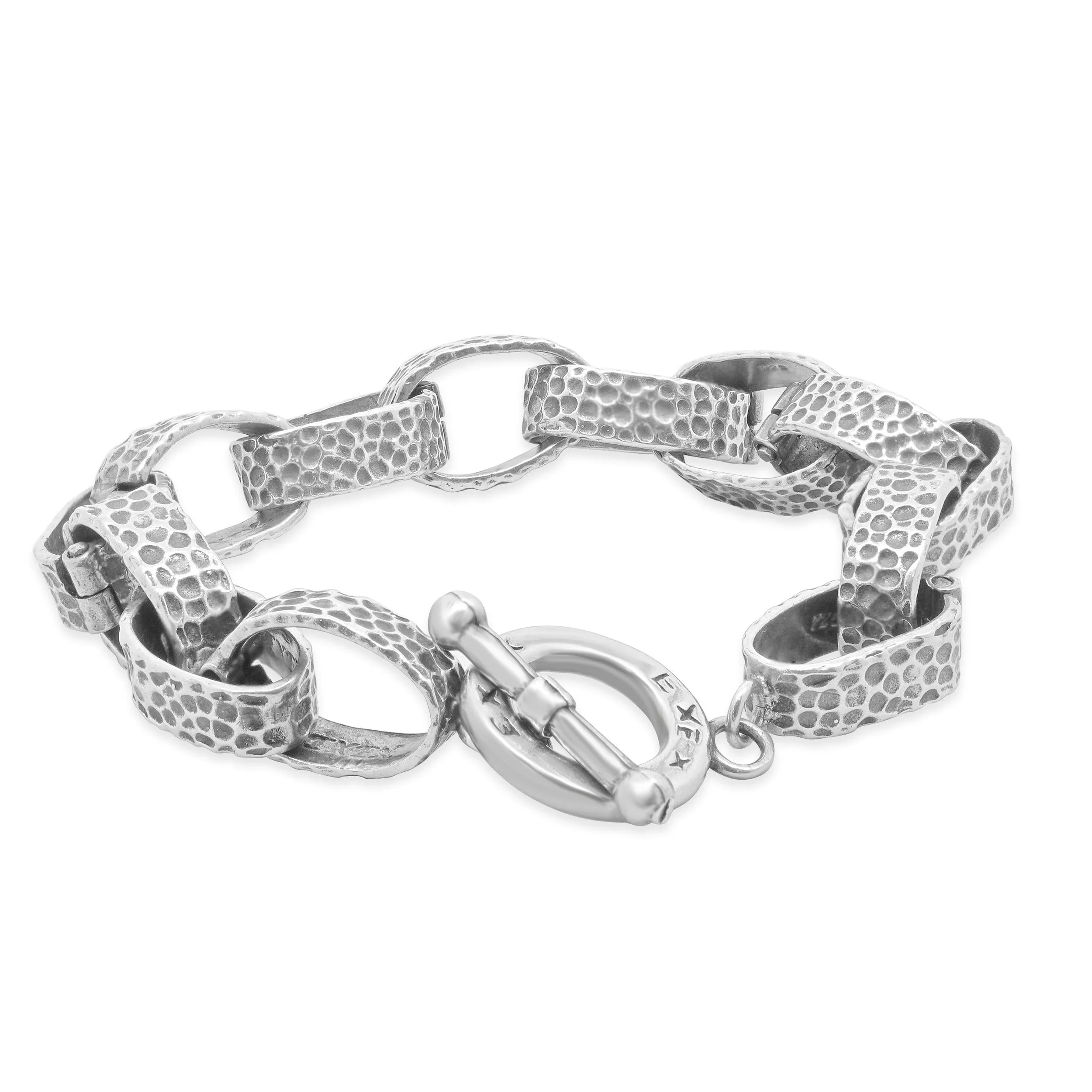 Claudio Agudato Sterling Silver Oval Link Bracelet - Image 2
