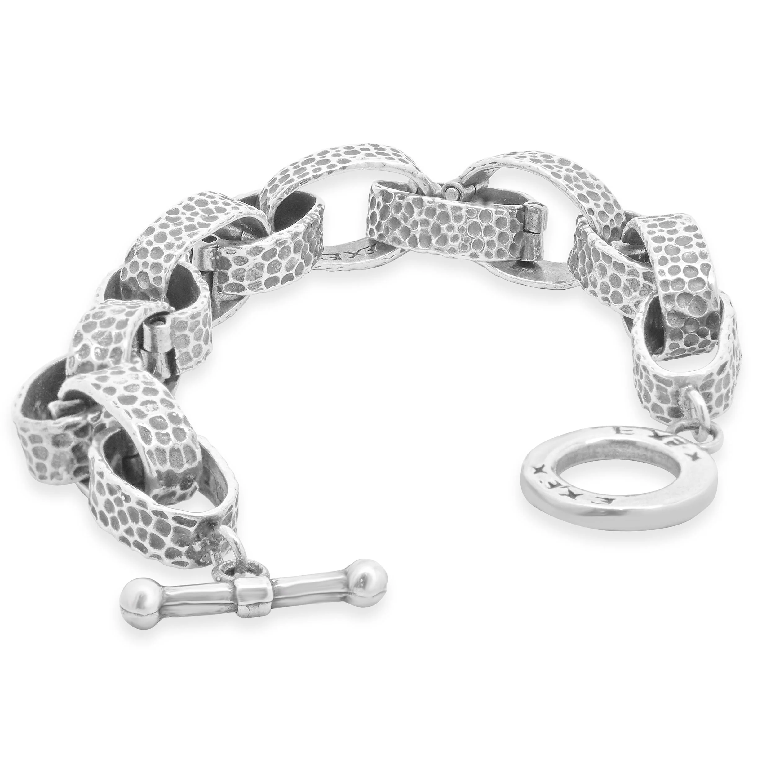 Claudio Agudato Sterling Silver Oval Link Bracelet - Image 3