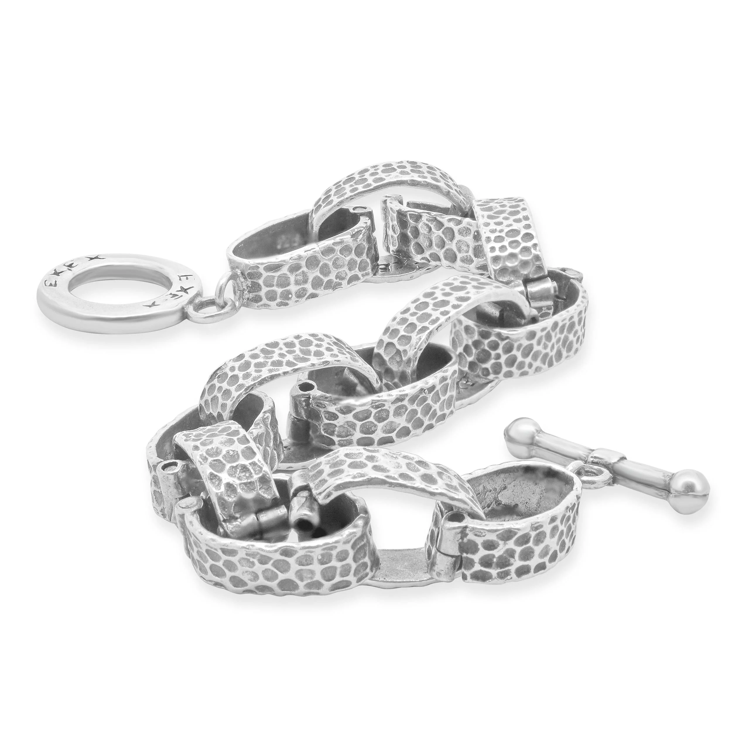 Claudio Agudato Sterling Silver Oval Link Bracelet - Image 4