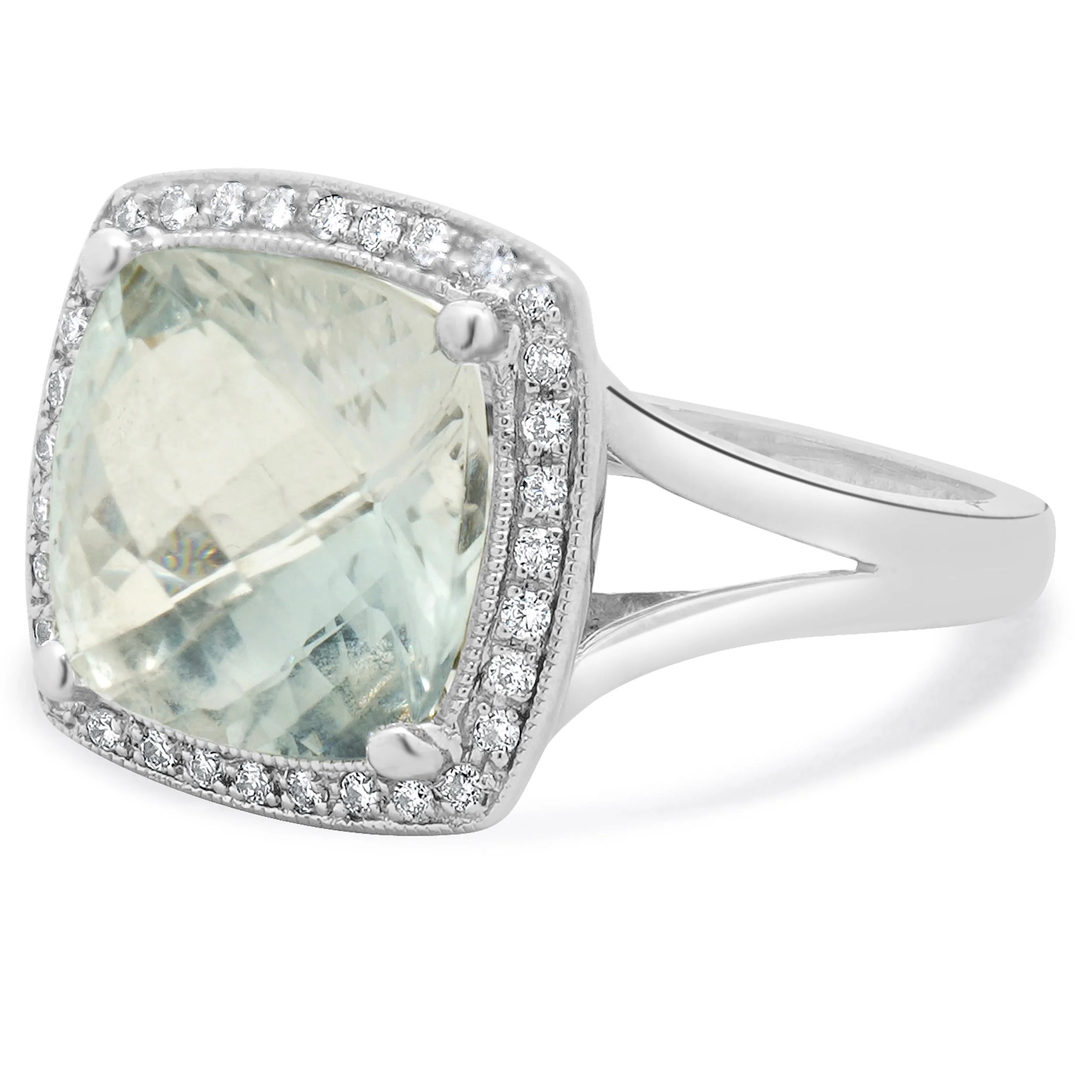 Clyde Duneiere 18 Karat White Gold White Topaz and Diamond Cocktail Ring - Image 2