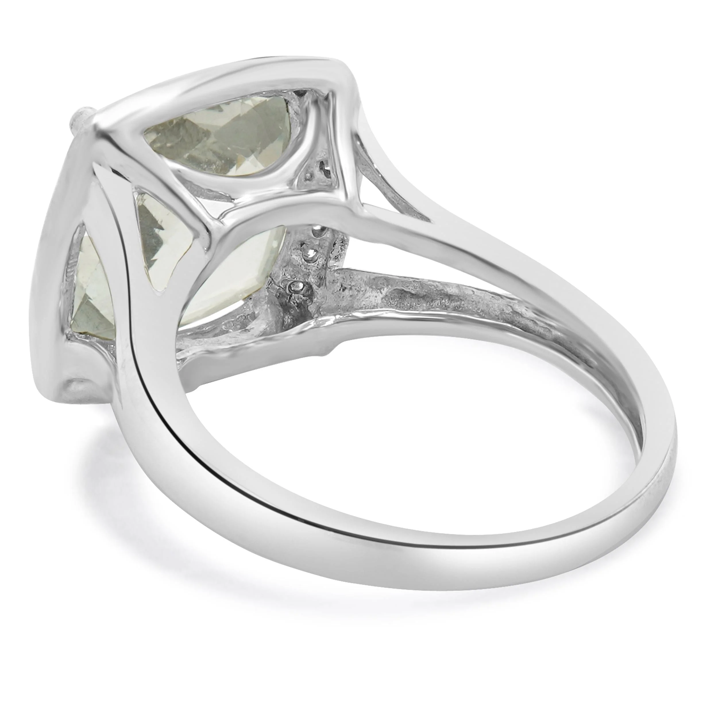 Clyde Duneiere 18 Karat White Gold White Topaz and Diamond Cocktail Ring - Image 4