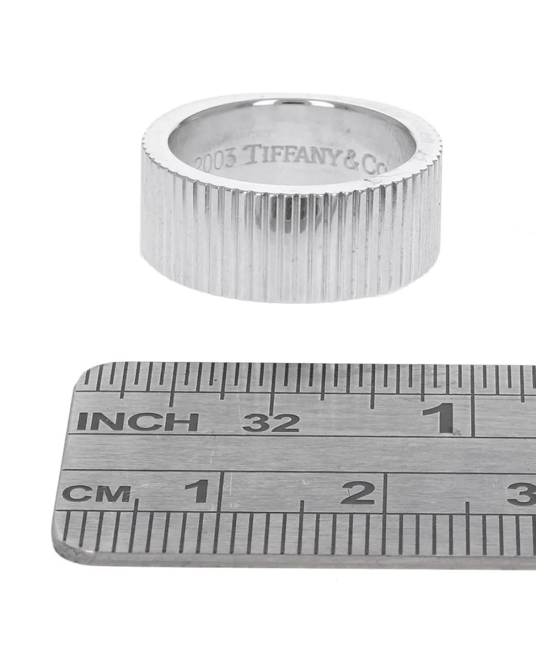 Coin Edge Band in Silver - Image 3