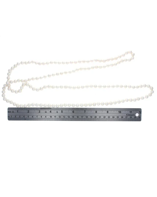 Continuous White Pearl Strand 56in - Image 3