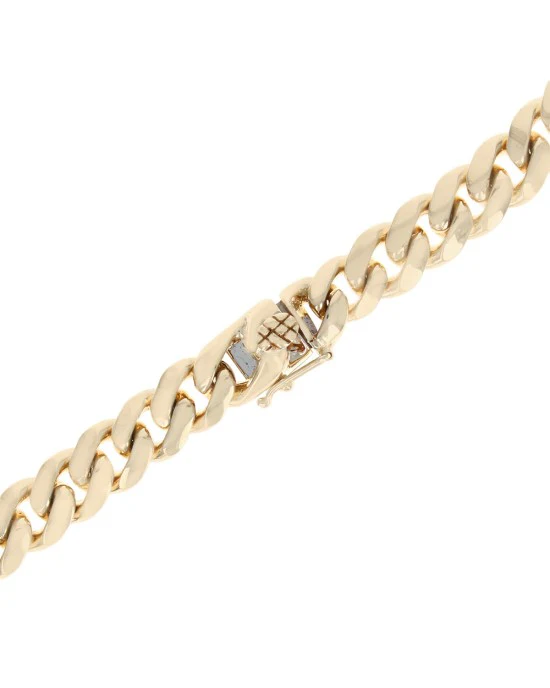 Cuban Link Chain Necklace in Yellow Gold - Image 2