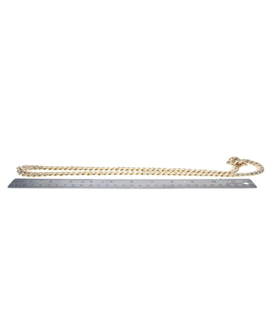 Cuban Link Chain Necklace in Yellow Gold - Image 3