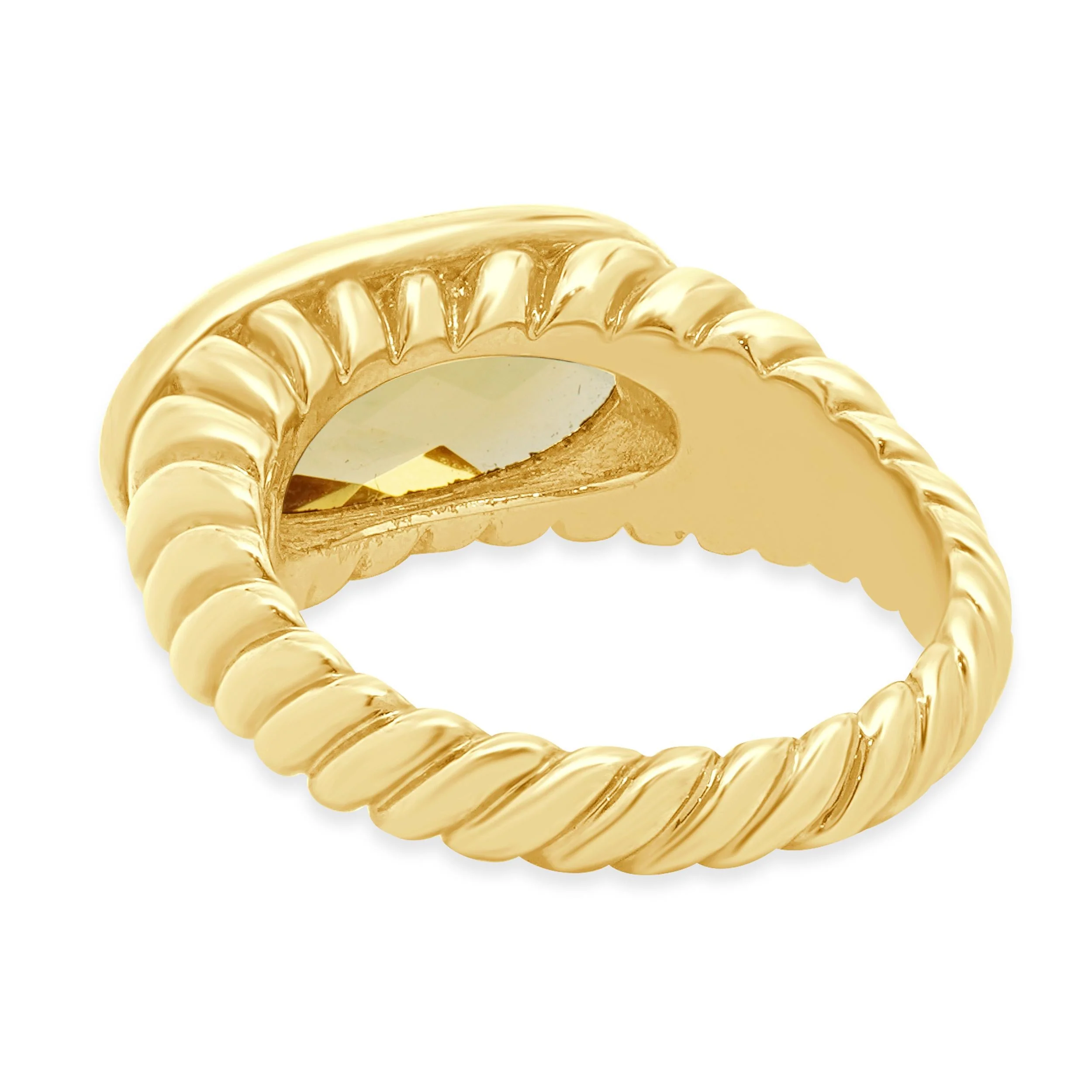 David Yurman 18K Yellow Gold Citrine Noblesse Collection Ring - Image 4