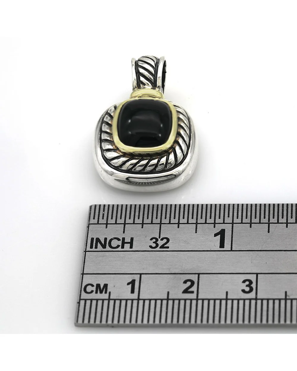 David Yurman Albion Black Onyx Enhancer Pendant - Image 3