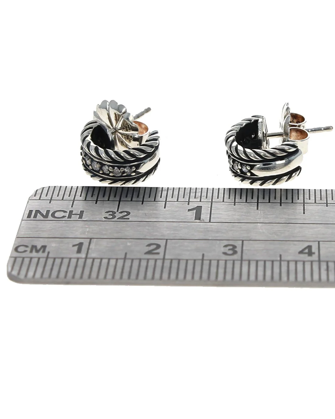 David Yurman Cable Collectibles Diamond Huggies - Image 3