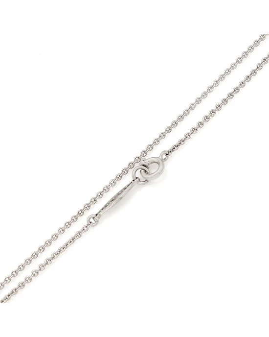 Diamond and Blue Enamel Faberge Egg Pendant in 18k White Gold - Image 2
