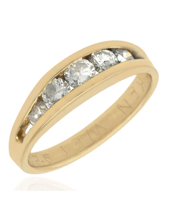 Diamond Band in Yellow Gold