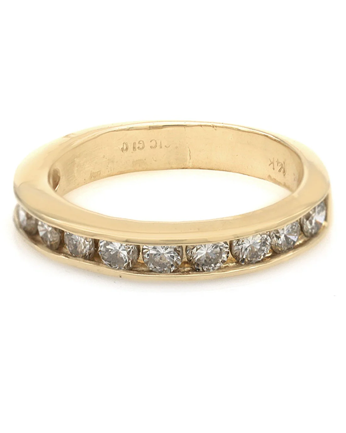 Diamond Band in Yellow Gold - Image 2
