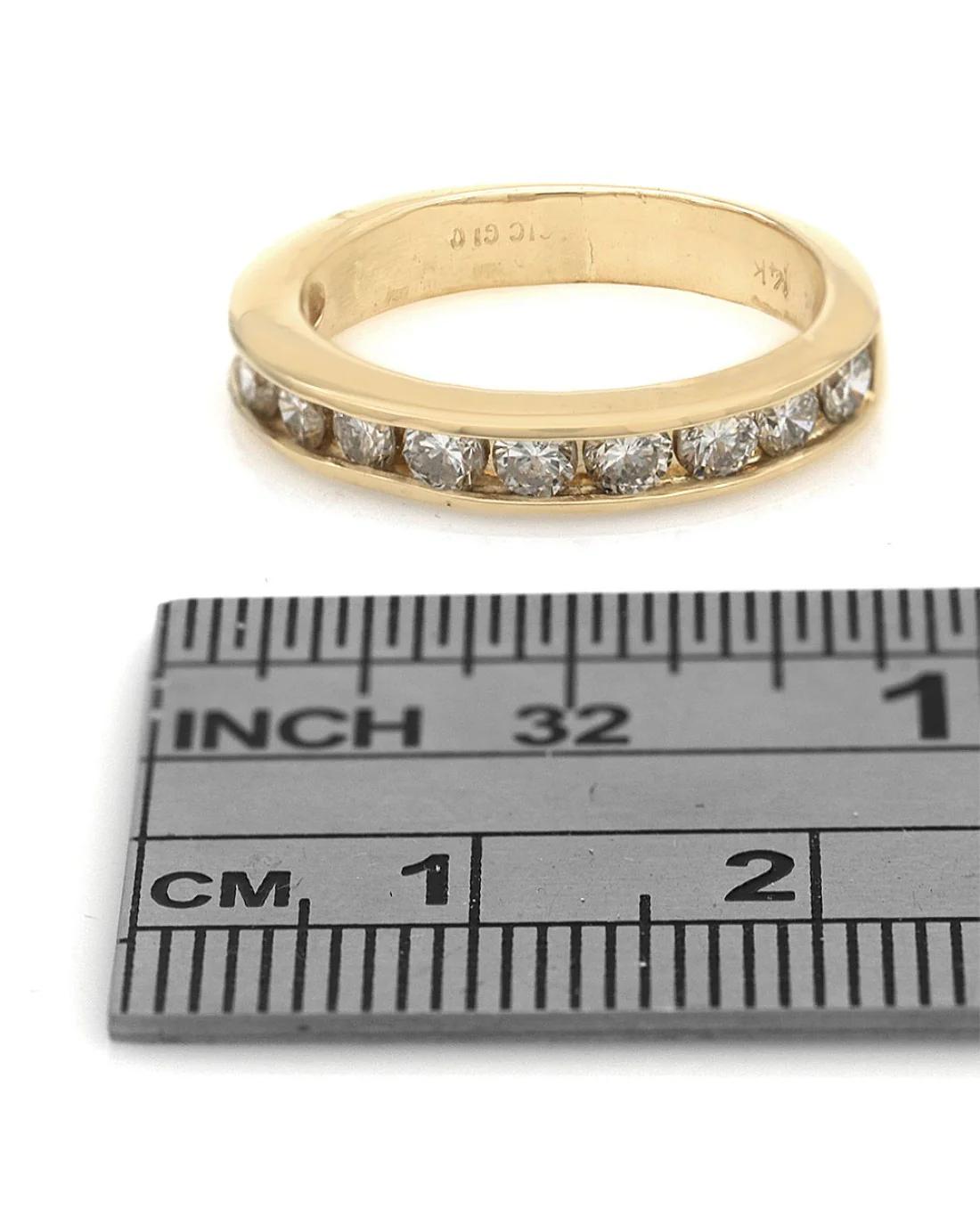 Diamond Band in Yellow Gold - Image 3
