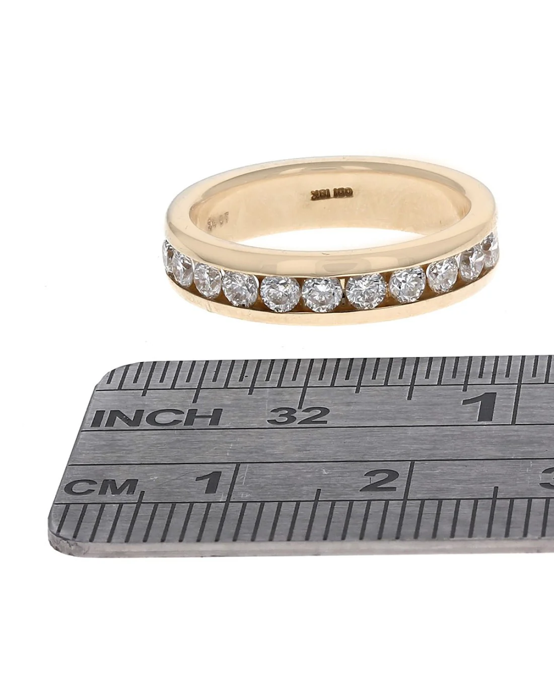 Diamond Band in Yellow Gold - Image 3