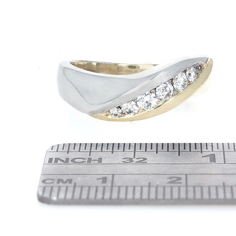 Platinum & 14K Yellow Gold Gentleman's Diamond Band - Image 3