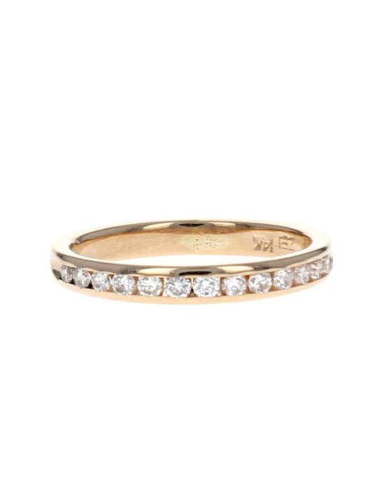 Diamond Band Ring in Yellow Gold - Image 2