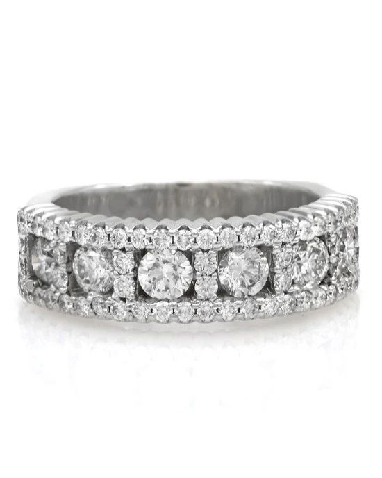 Diamond Box Band Ring in Gold - Image 2