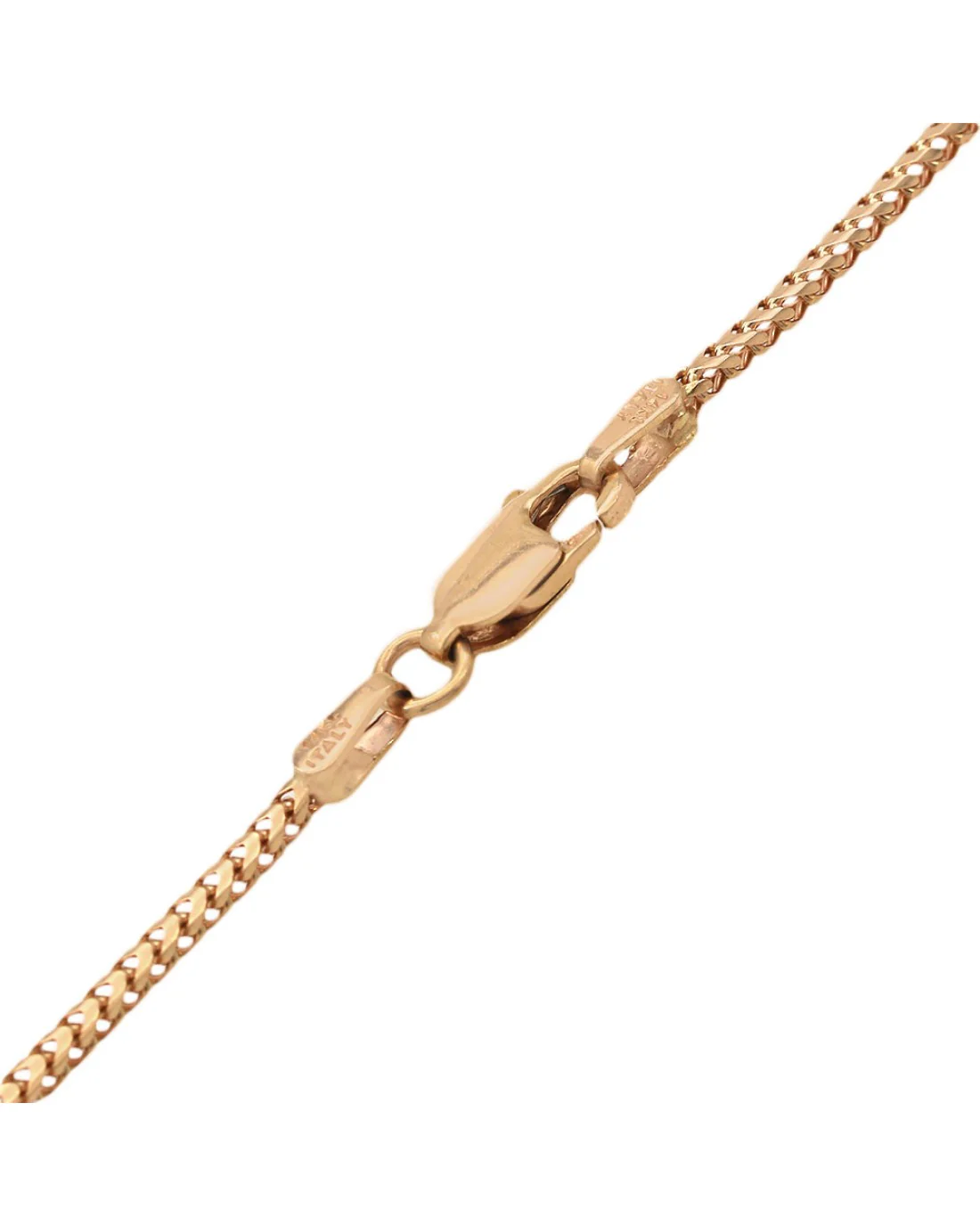 Diamond Box Slide on Box Chain Necklace in Rose Gold - Image 2