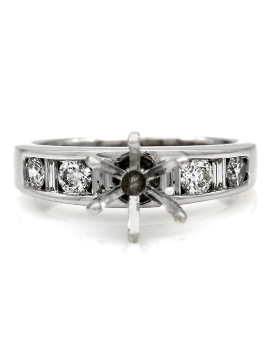 Diamond Bridal Engagement Ring Mounting in Gold - Image 2