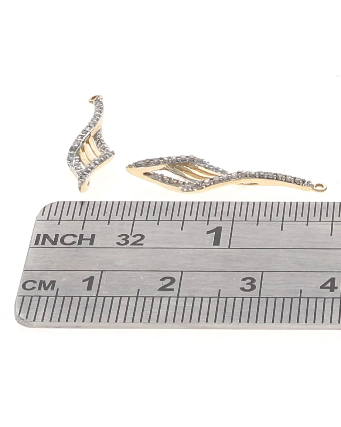 Diamond Bypass Earring Jackets in Yellow Gold - Image 3