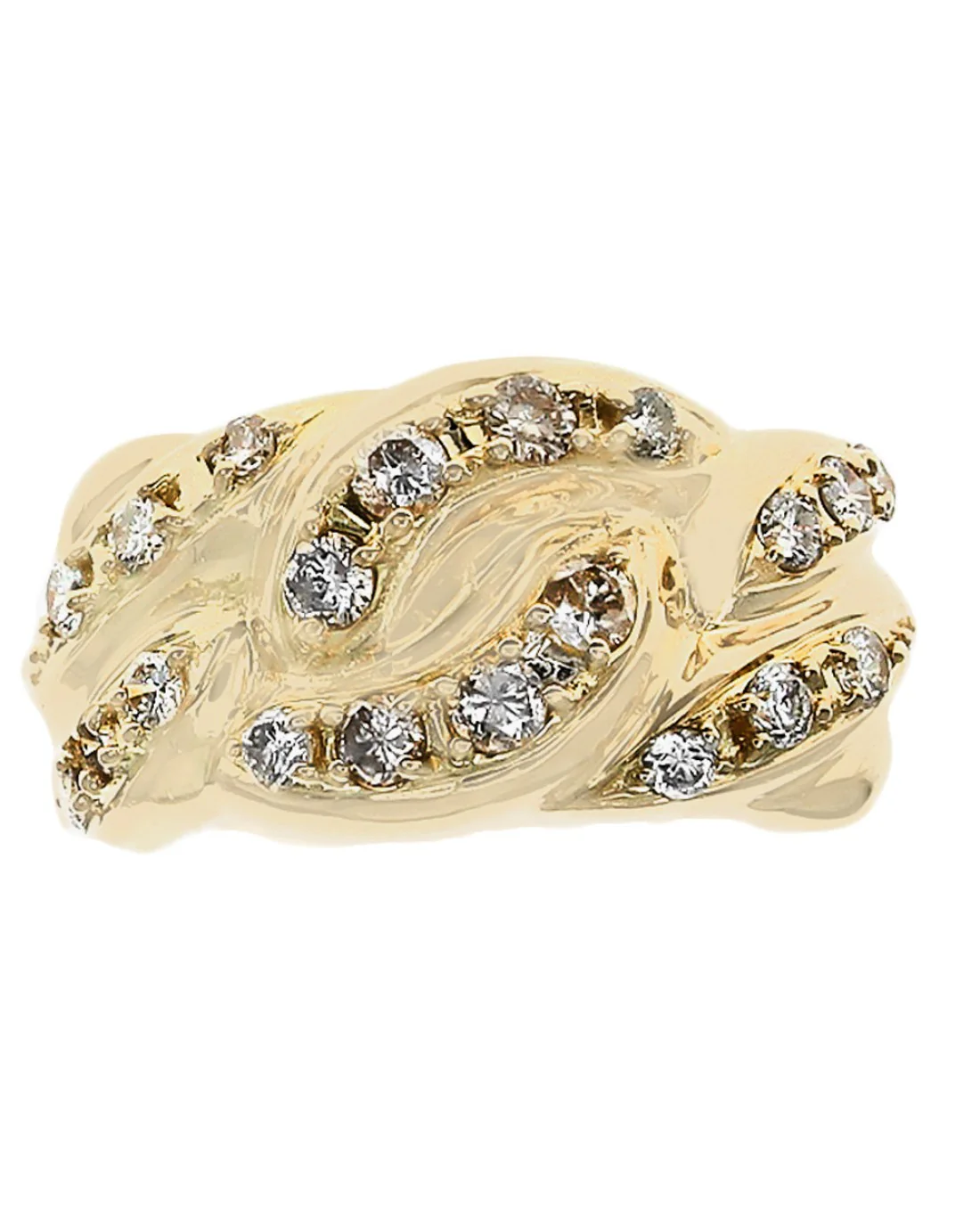 Diamond Chain Motif Tapered Band - Image 2