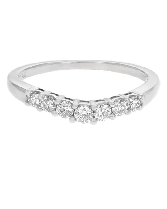 Diamond Chevron Ring Guard in White Gold - Image 2