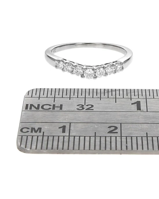 Diamond Chevron Ring Guard in White Gold - Image 3