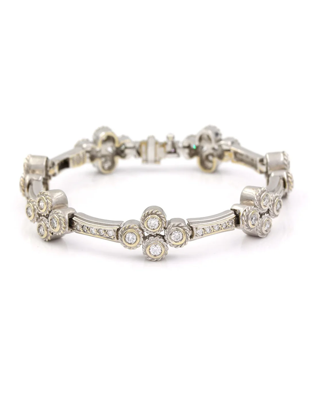 Diamond Cluster Bracelet in Gold - Image 2
