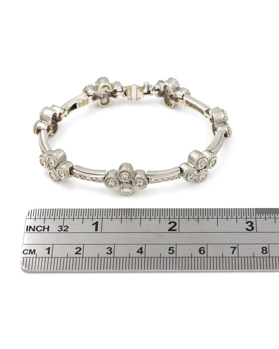 Diamond Cluster Bracelet in Gold - Image 3