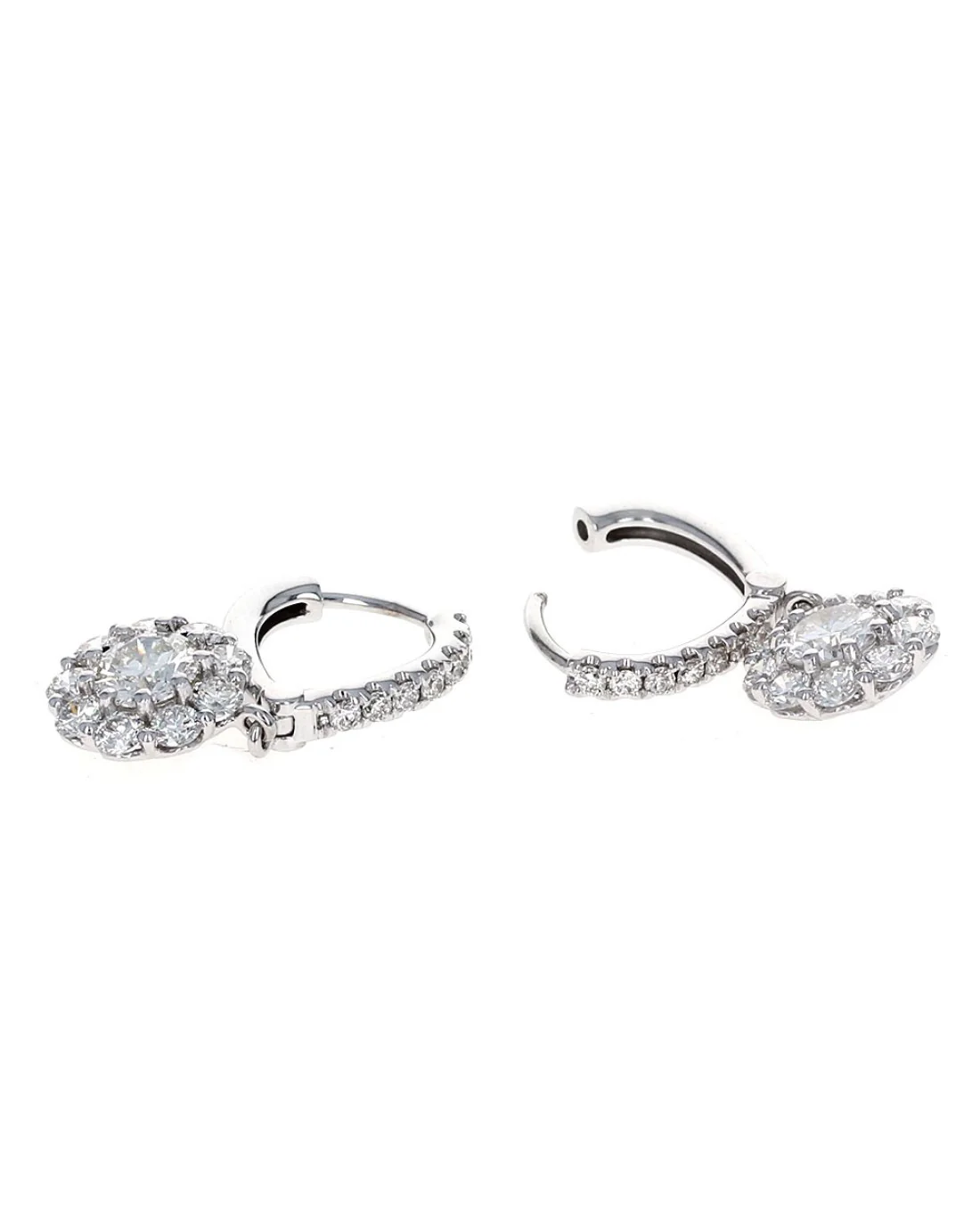 Diamond Cluster Drop Earings - Image 2