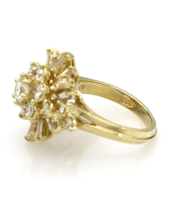 Diamond Cluster Ring in Gold - Image 3