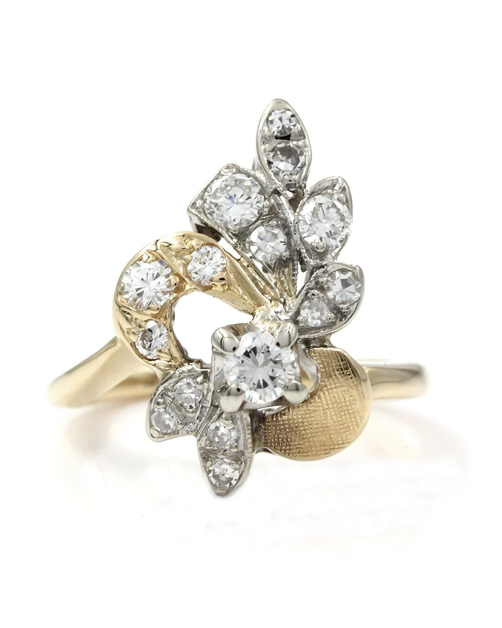 Diamond Cluster Ring in Gold - Image 2