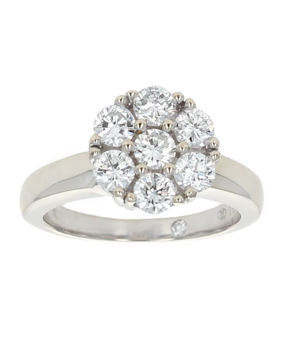 Diamond Cluster Round Top Ring - Image 2