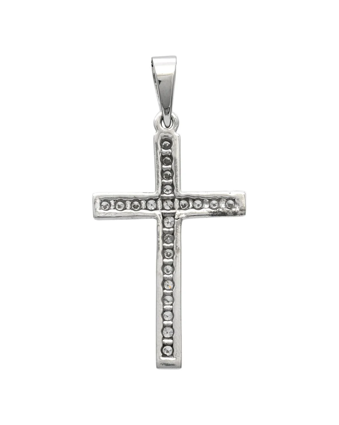 Diamond Cross in White Gold - Image 2