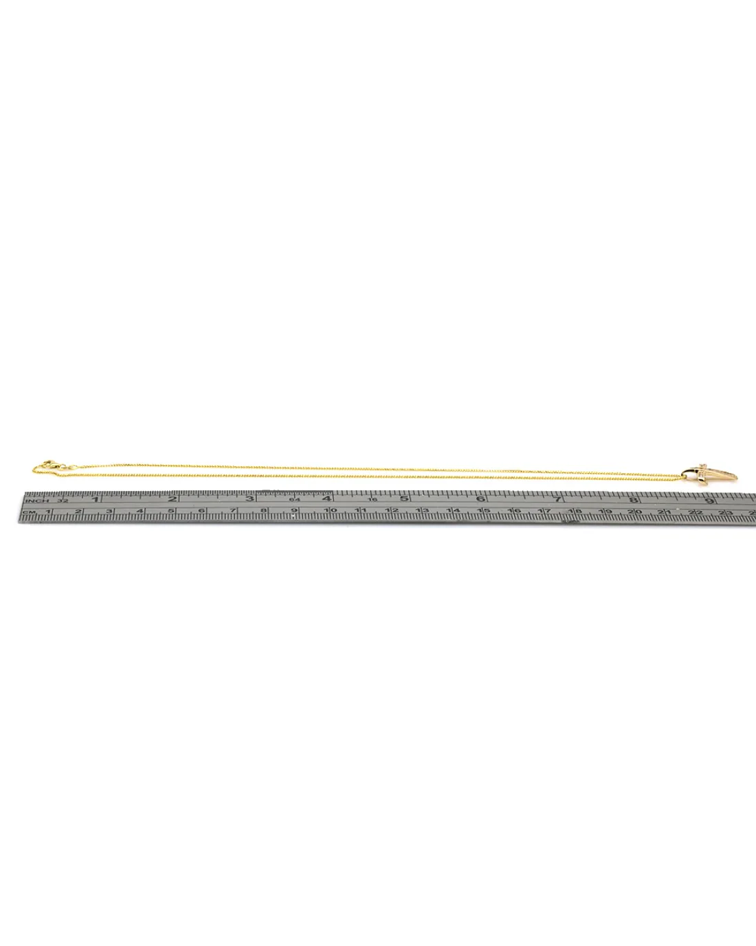 Diamond Cross Necklace in Yellow Gold - Image 3