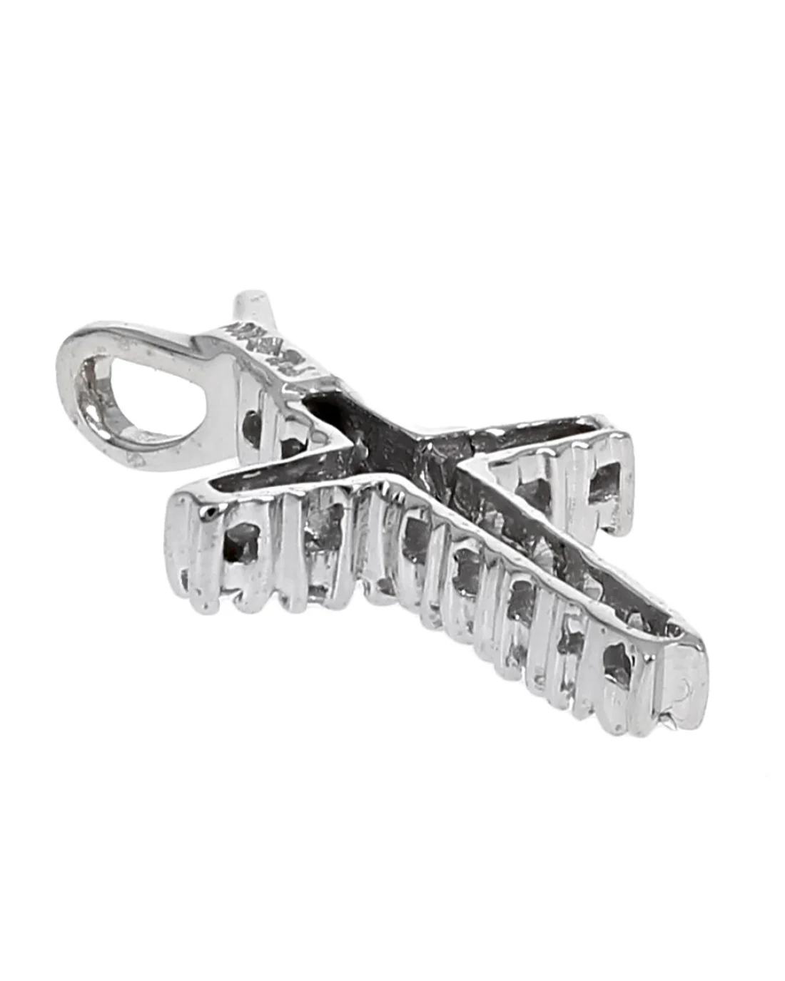 Diamond Cross Pendant in White Gold - Image 2