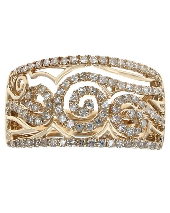 Diamond Cut Out Scroll Band - Image 2