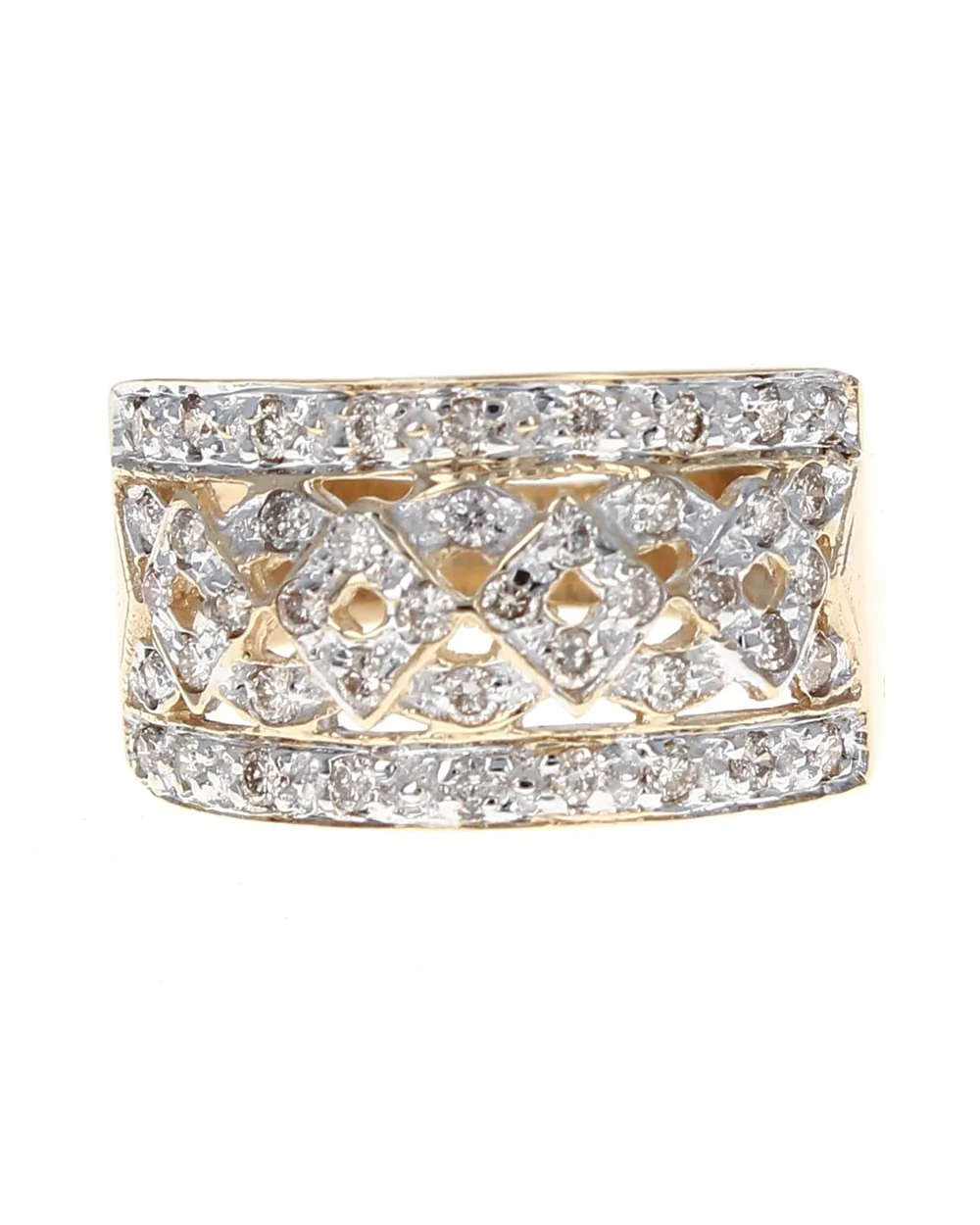 Diamond Cut Out Tapered Band - Image 2