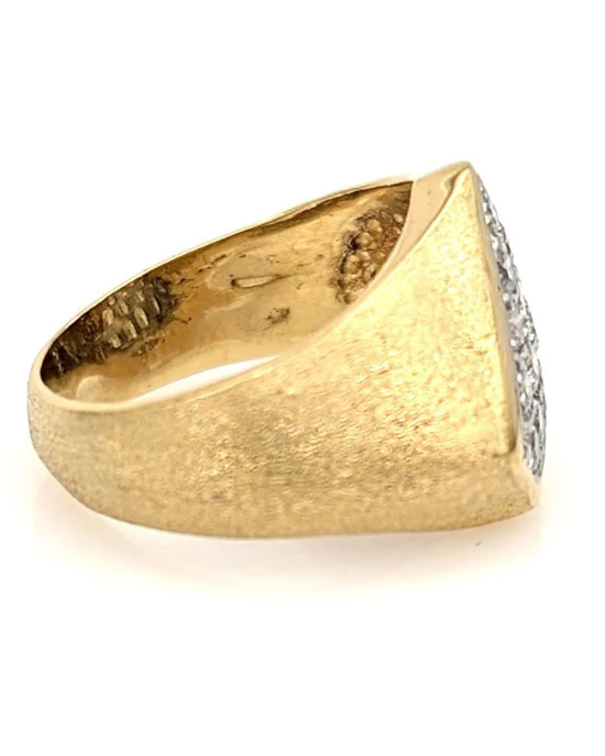Diamond Design Ring in Yellow Gold - Image 2