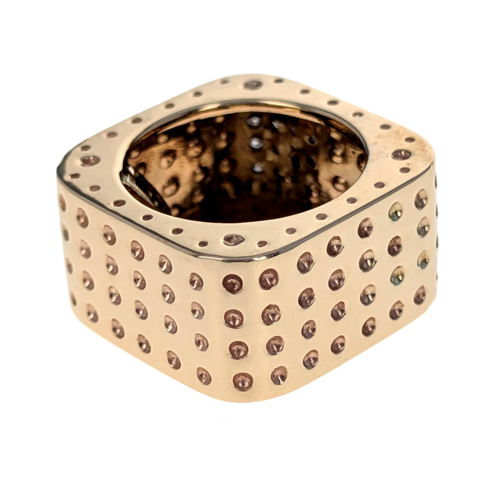 Diamond Dice Ring in Yellow Gold - Image 2