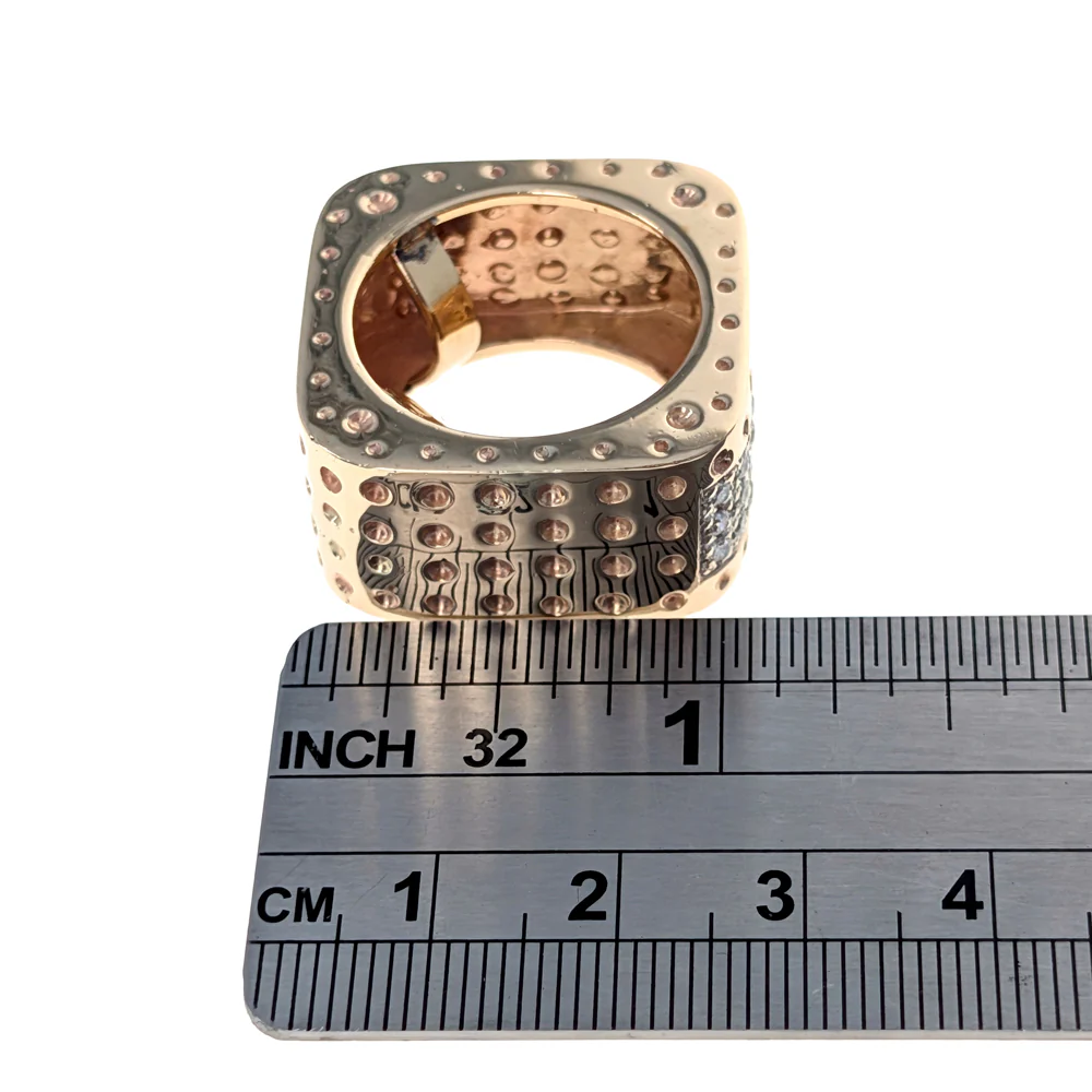 Diamond Dice Ring in Yellow Gold - Image 3