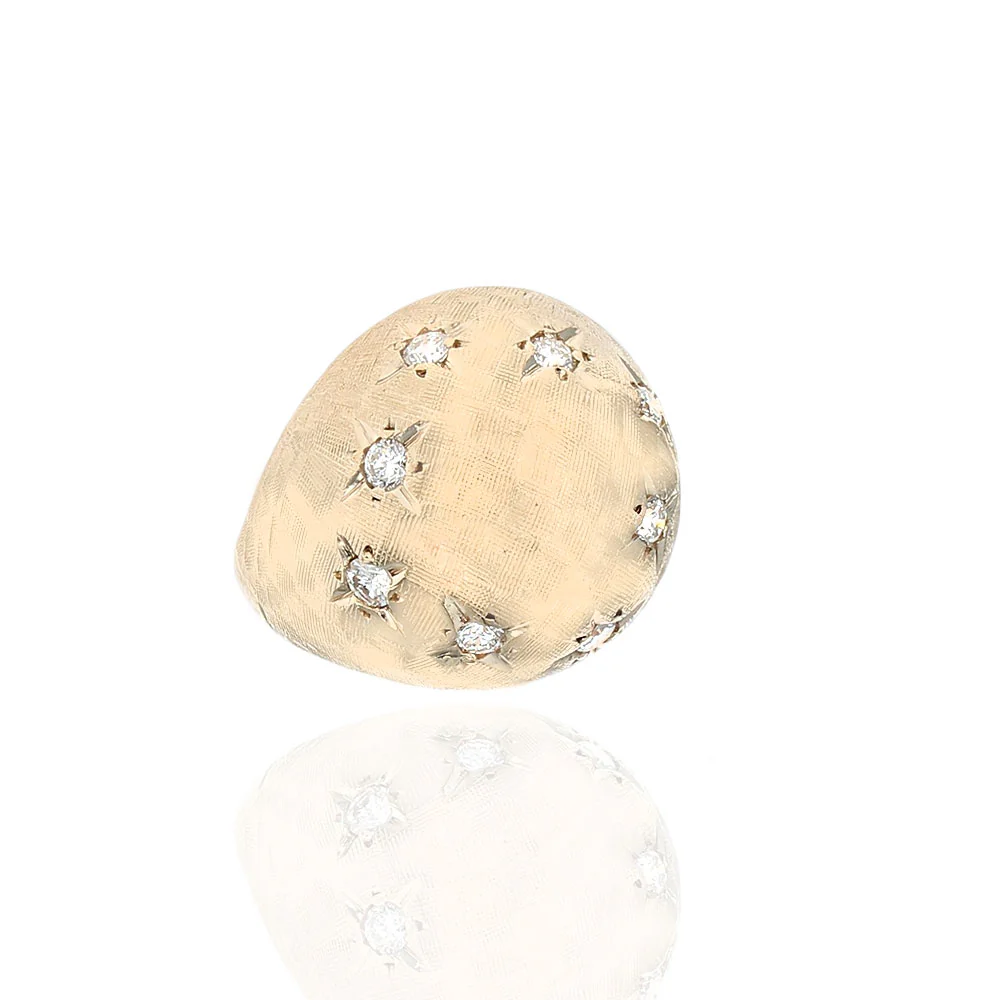 Diamond Dome Ring in Yellow Gold - Image 2