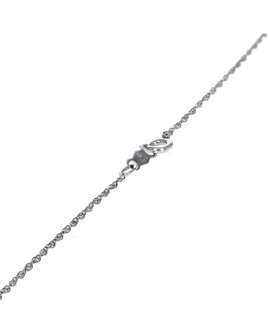 Diamond Double Halo Necklace in White Gold - Image 2