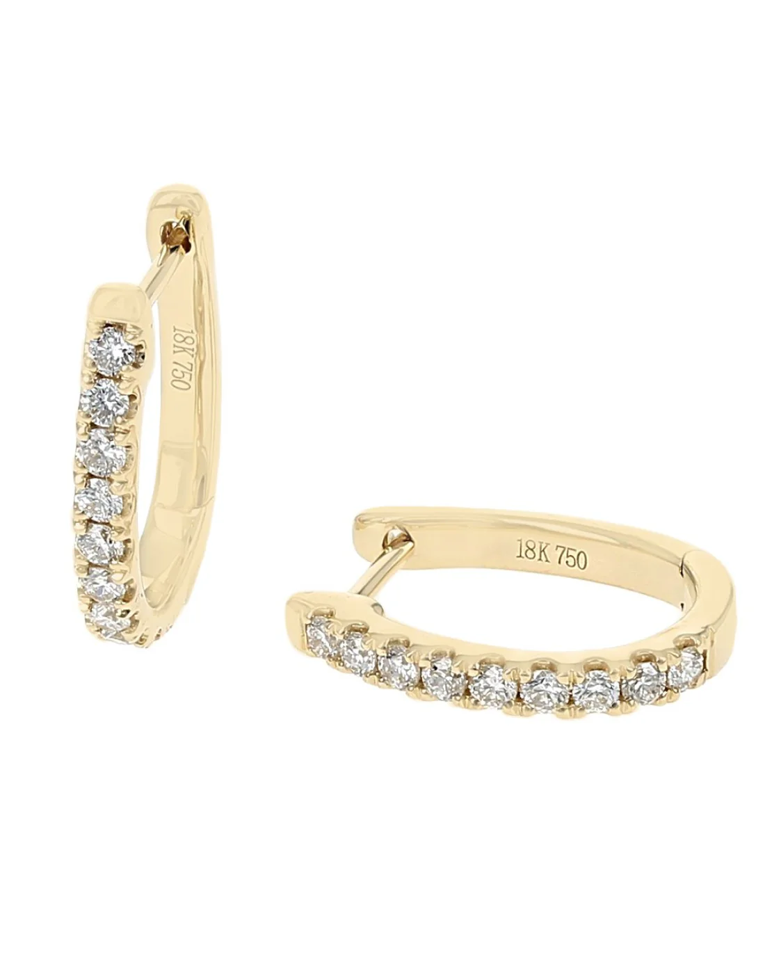 Diamond Earring Tops in Yellow Gold - Image 2