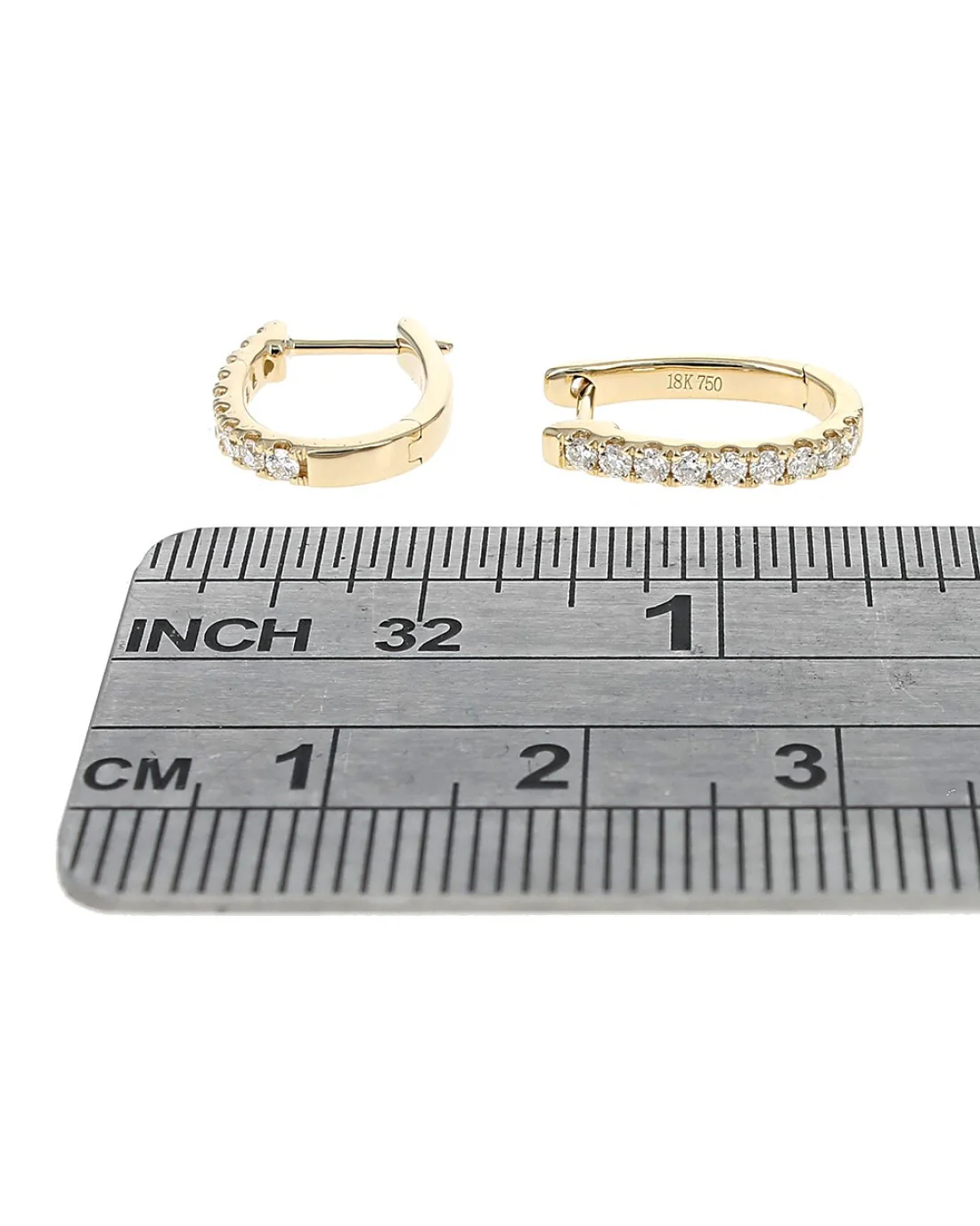 Diamond Earring Tops in Yellow Gold - Image 3