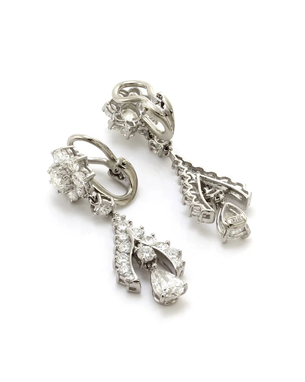 Diamond Earrings in Platinum - Image 2