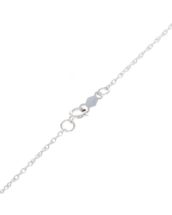 Diamond Elongated Scroll Motif Drop Necklace - Image 2