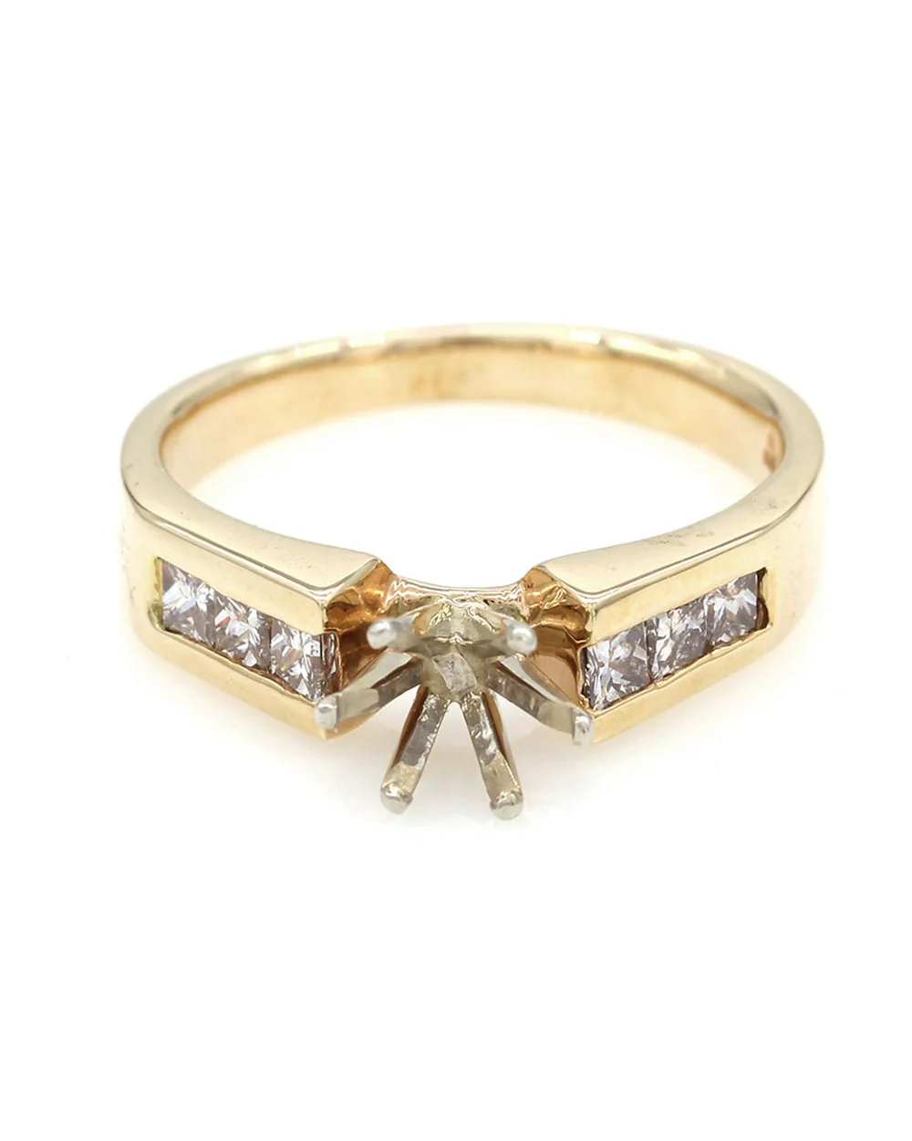 Diamond Engagement Ring Mounting in Gold - Image 2