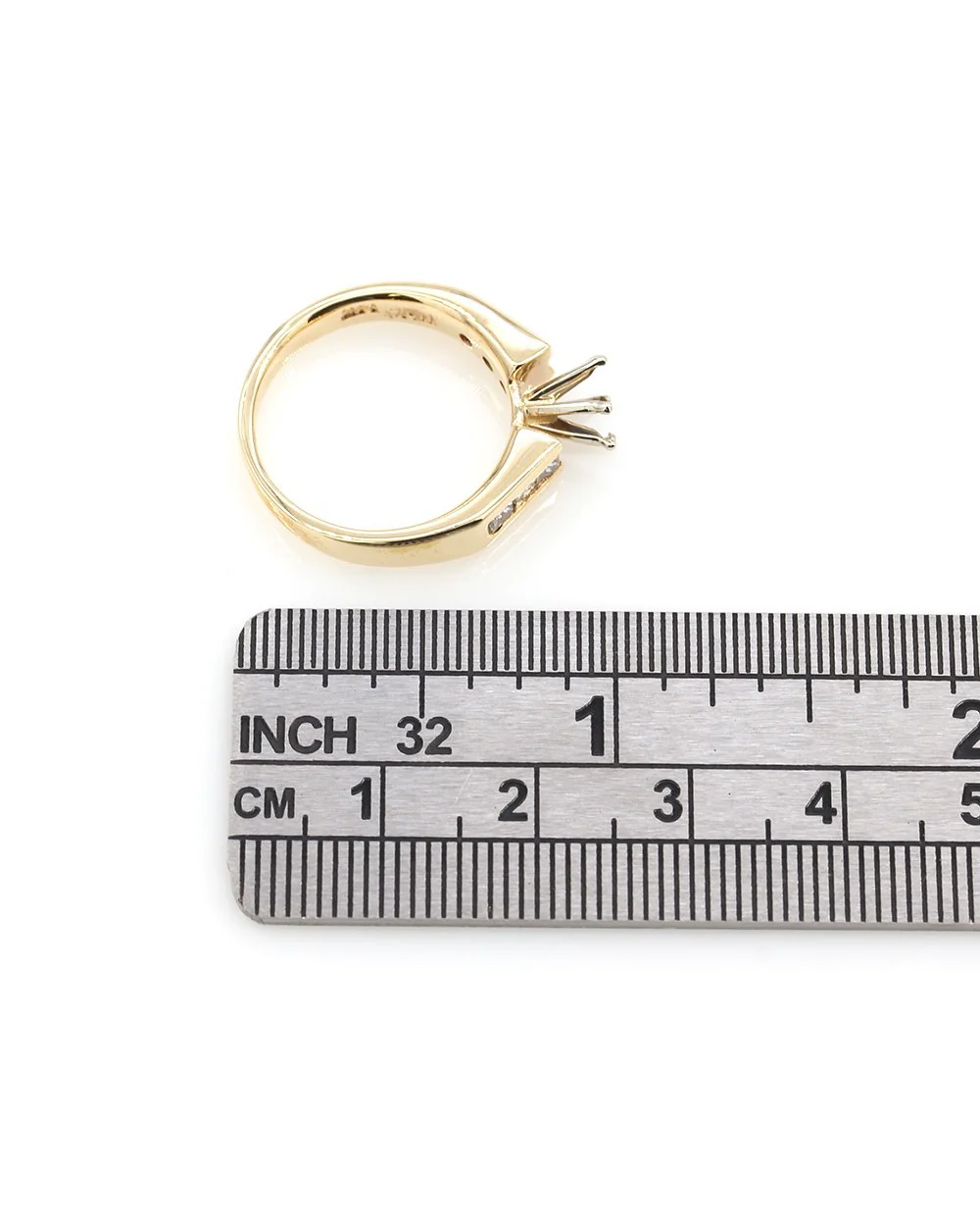 Diamond Engagement Ring Mounting in Gold - Image 3