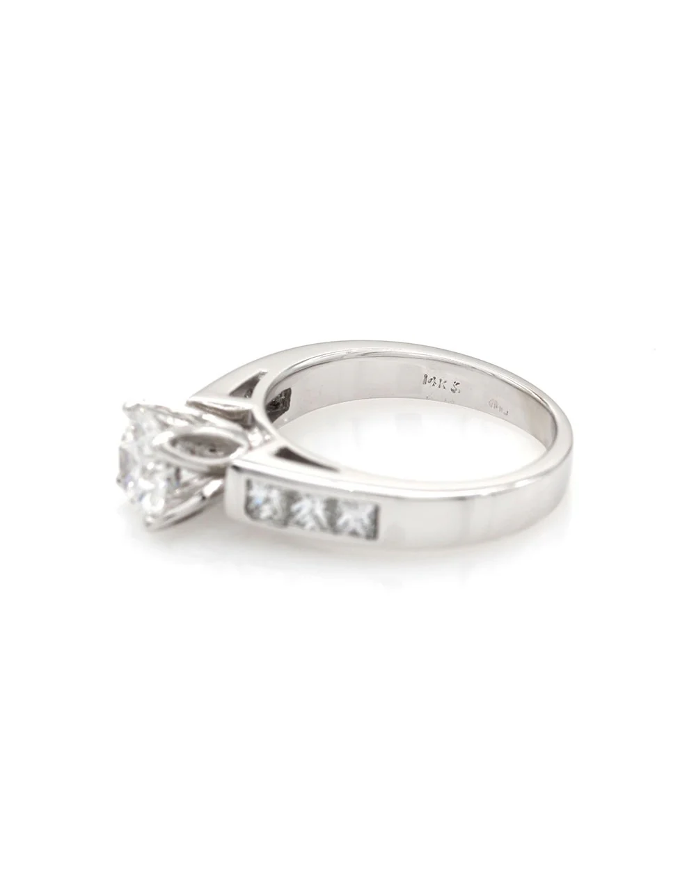 1.03 Ct. Round Diamond Engagement Ring in White Gold - Image 3